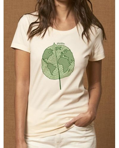 T-shirt femme "Plan(è)te feuille"