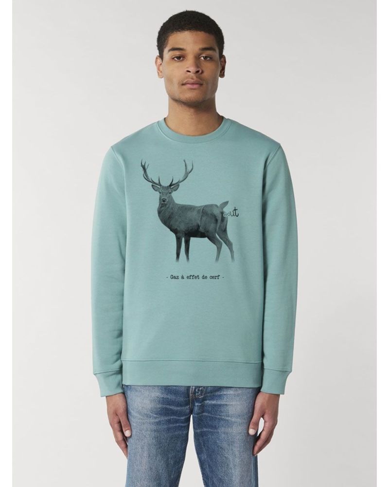 Sweat homme ''Gaz à effet de cerf''