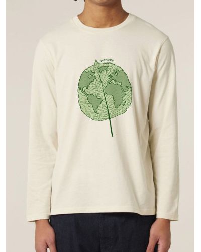 T-SHIRT MANCHES LONGUES HOMME "PLAN(È)TE FEUILLE"