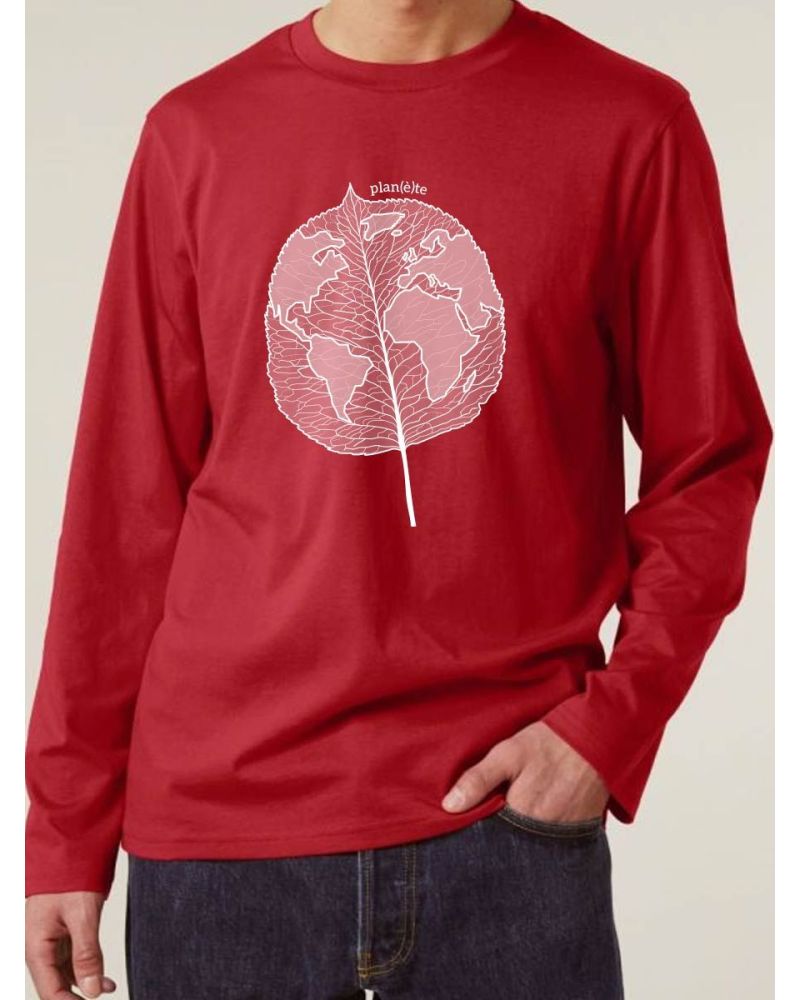 T-SHIRT MANCHES LONGUES HOMME "PLAN(È)TE FEUILLE"