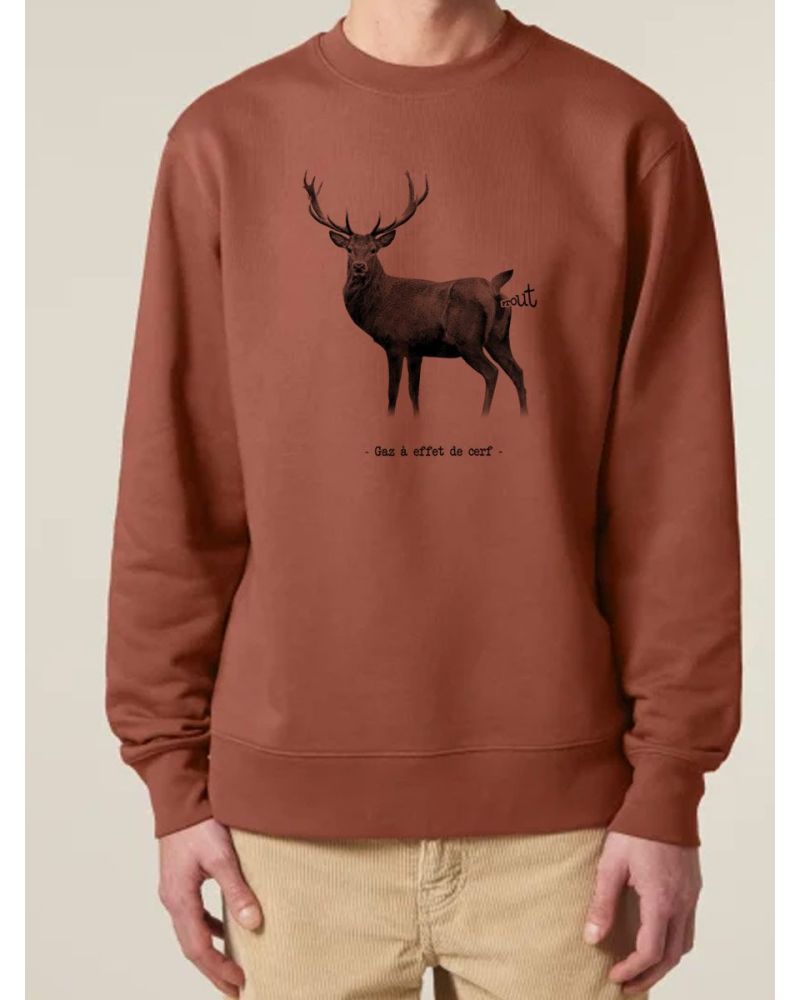Sweat homme ''Gaz à effet de cerf''