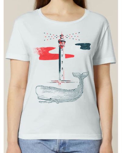 TEE-SHIRT FEMME "BALEINE" BY JORDAN GENTS