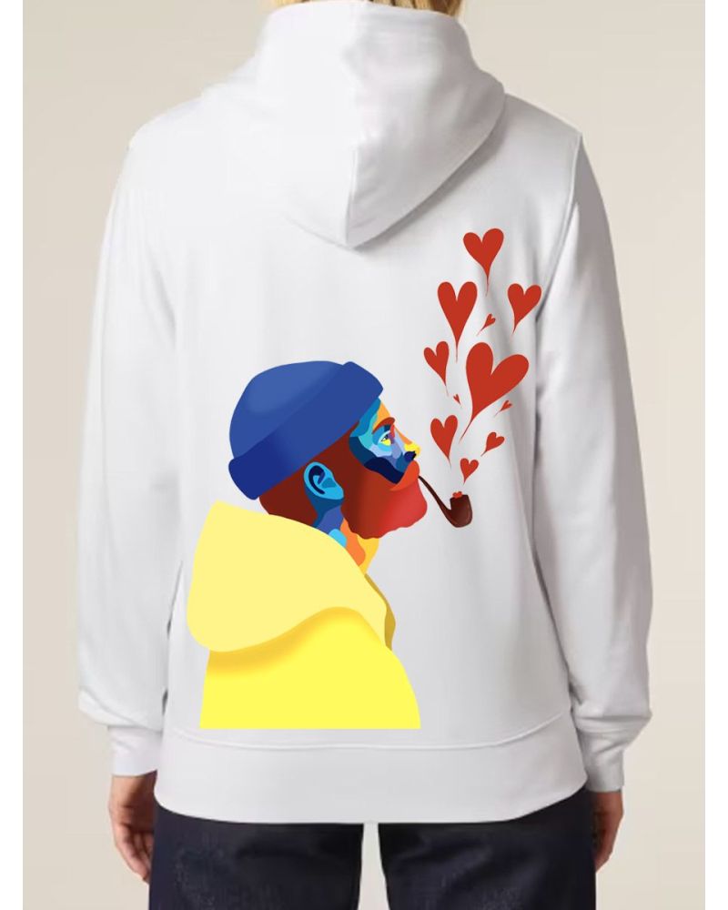 SWEAT UNISEXE ZIP CAPUCHE "AMOUREUX DES ÉTOILES" BY ATELIER SALÉ