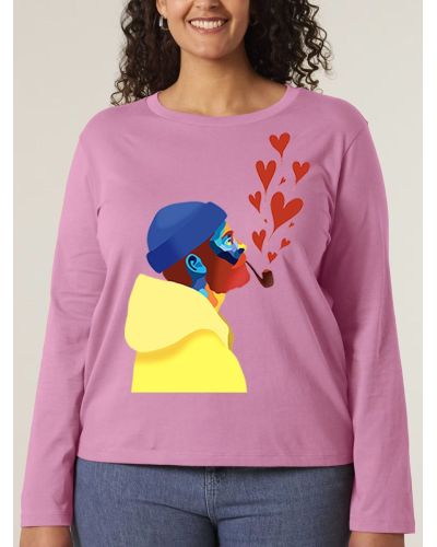 T-SHIRT FEMME MANCHES LONGUES "AMOUREUX DES ÉTOILES" BY ATELIER SALÉ