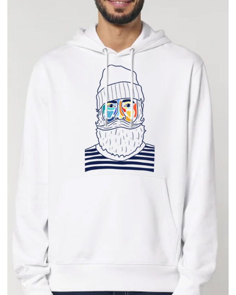 SWEAT HOMME CAPUCHE "MARIN" BY ATELIER SALÉ