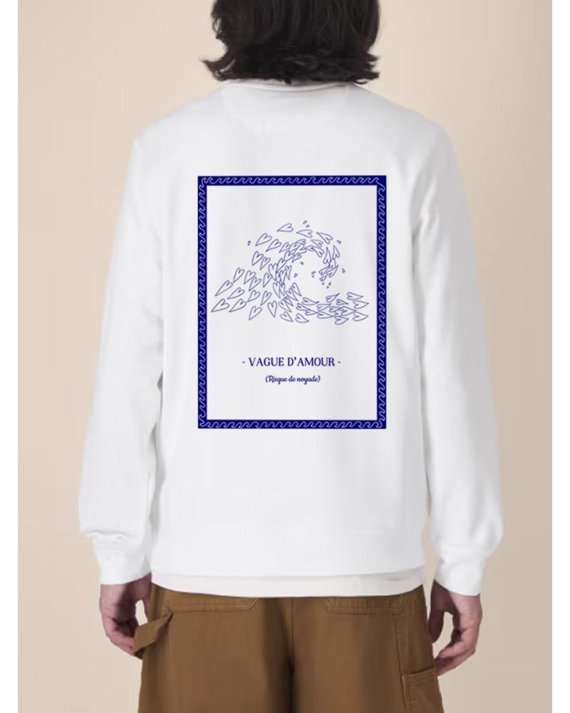 SWEAT UNISEXE COL ROND "VAGUE D'AMOUR" BY ATELIER SALÉ