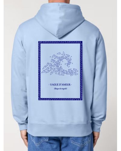 SWEAT UNISEXE CAPUCHE "VAGUE D'AMOUR" BY ATELIER SALÉ