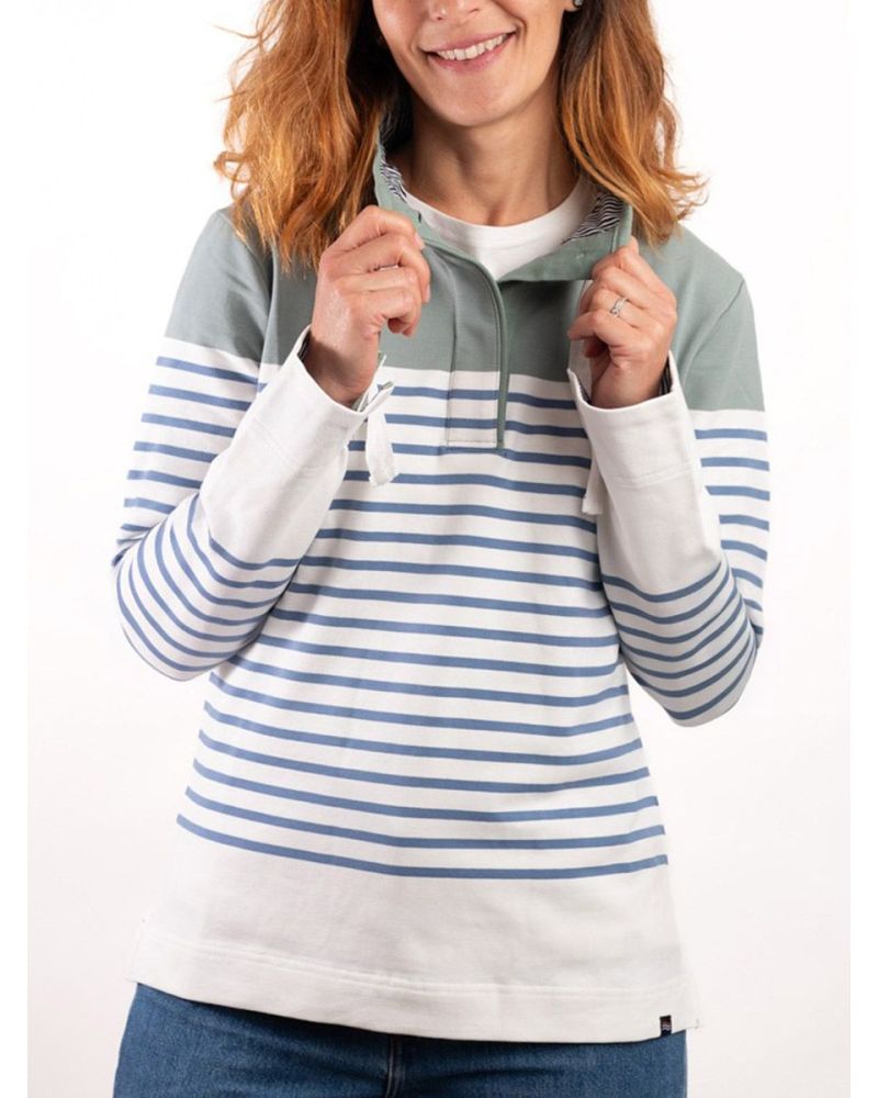 Sweat Génois en molleton – Style marin décontracté