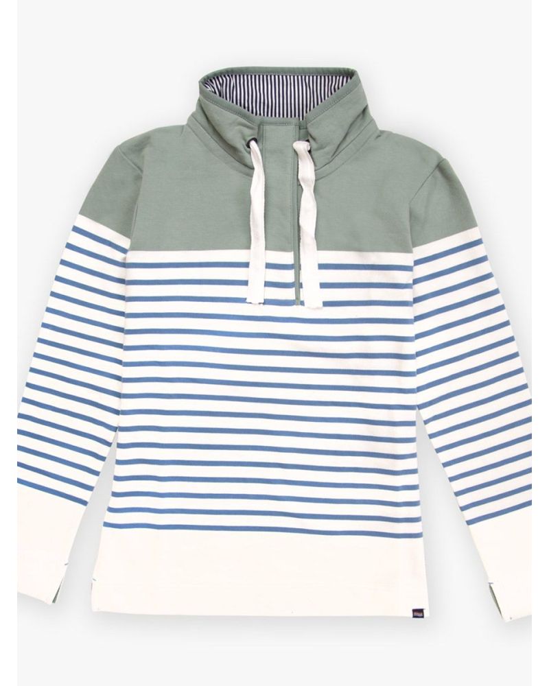 Sweat Génois en molleton – Style marin décontracté