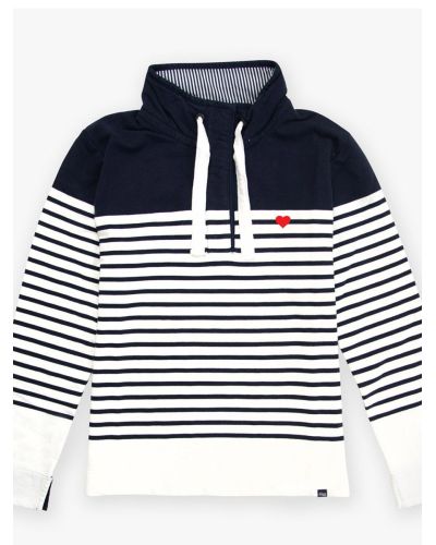 Sweat Génois en molleton – Style marin décontracté