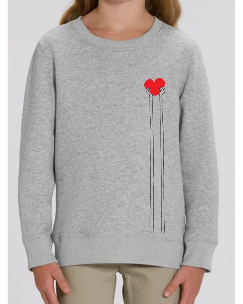Sweat-shirt enfant "Main cœur"