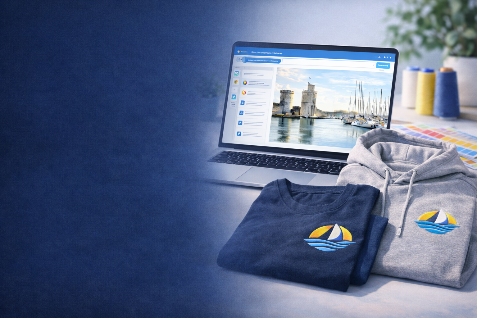 Woman in kitted sweater